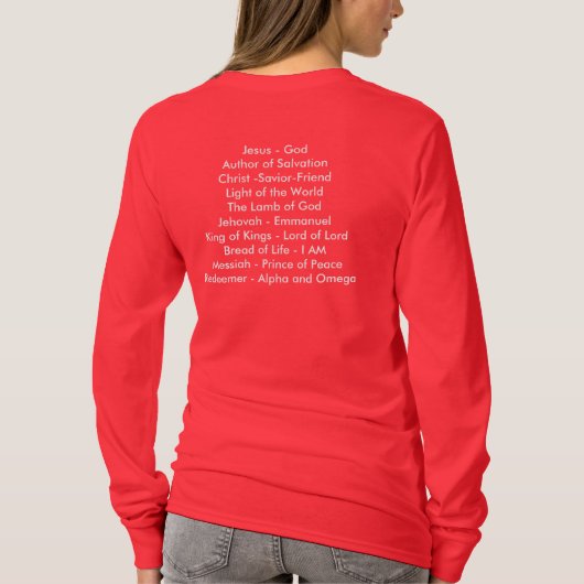 Dames Jesus Name boven alles Pullover (Achterkant)