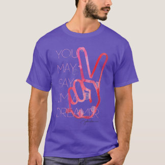 Dames John Lennon Droomer VNeck retro vriend T-shirt