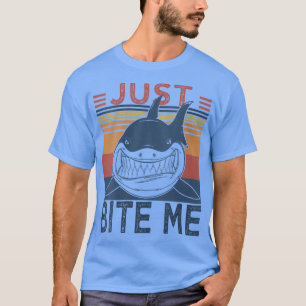 Dames Just Bite MeGrappige Vissen Cool Haai VNeck T-shirt