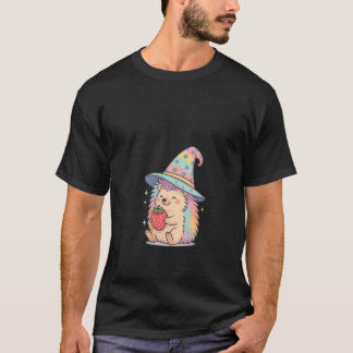 Dames Kawaii Heksen Egeltje in Cute Pastel Heks T-shirt