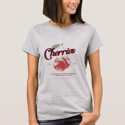 Dames Kersen T-shirt (Voorkant)