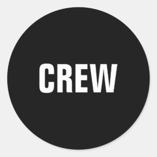 Dames Kerst Crew Team Stafmedewerker Rood Wit Ronde Sticker