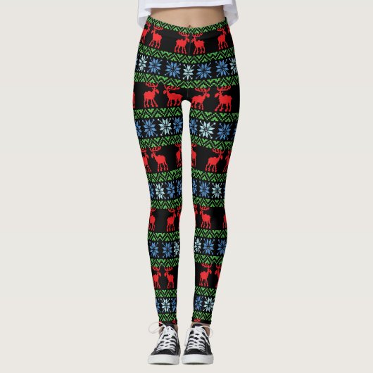 Dames Kerst Leggings (Voorkant)