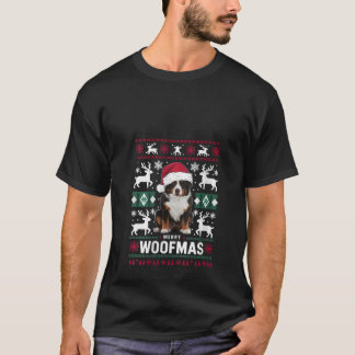 Dames Kerstmis Bernese Berghond Kerstman Ug T-shirt