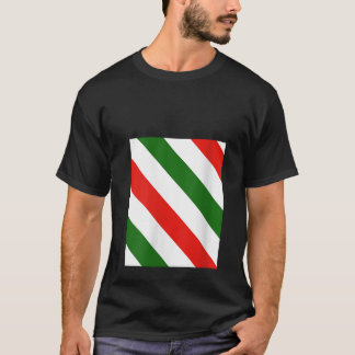 Dames Kerststok Strepen Traditioneel Vrolijk Kerst T-shirt