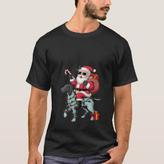 Dames Kerstverlichting Grappige Kerstman Rijdt Wij T-shirt