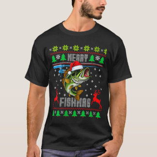 Dames Kerstvis B Vis Vissen Grappig Lelijk Kerstfe T-shirt