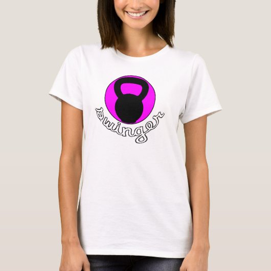 Dames Kettlebell "Swinger" T-shirt (Voorkant)