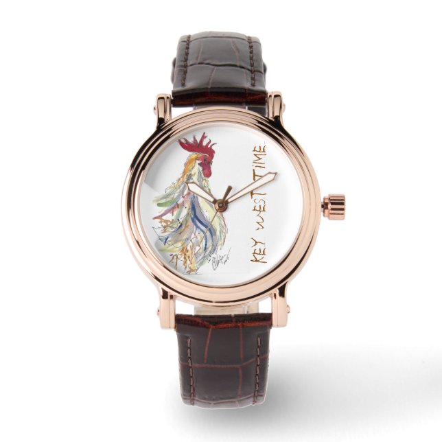 Dames Key West Rooster Horloge (Voorkant)