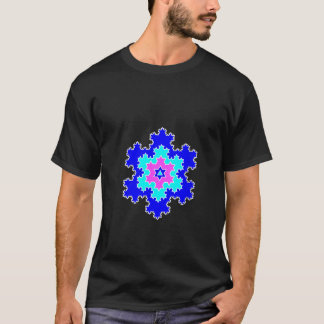 Dames Kleurrijk Fractal Koch Sneeuwvlok Patroon Sh T-shirt