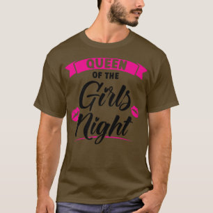 Dames koningin van het meisjesnachtfeest dames bru t-shirt