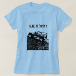 Dames Land rover naar shirt.  Ik vind het smerig. T-shirt