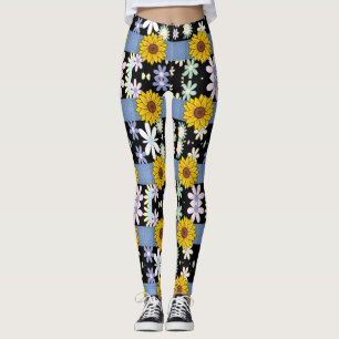 Dames lange bloemenleggings leggings
