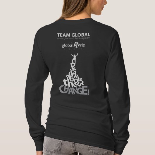 Dames lange hoes T Shirt Blk (Achterkant)