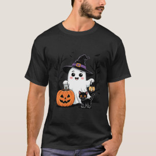 Dames Lange Leve Halloween Grappige Pompoen Hallow T-shirt