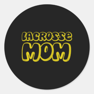 Dames Lax Moeder Moederdag Lacrosse Moeder Ronde Sticker
