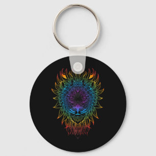Dames Leeuwin Mandala Kunst Zen Yoga Meditatie Boh Sleutelhanger