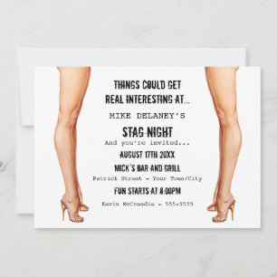 Dames Legs Stag Night-uitnodigingen Kaart