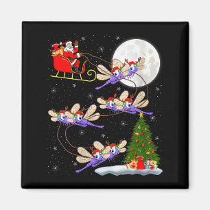 Dames Libelle Kerstman slee slee vliegend grappig Magneet