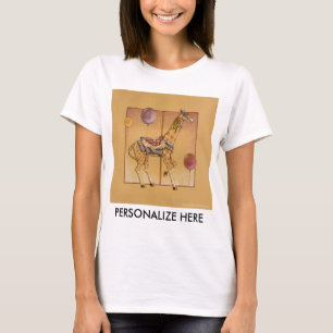 Dames lichte T-shirts - Draaimolen Giraffe
