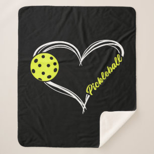 Dames Liefde Pickleball - schattige pickleball wed Sherpa Deken
