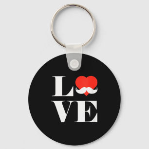 Dames Liefde Snor Kleding Grappig Cadeau Voor Mann Sleutelhanger
