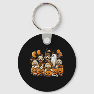 Dames Lieve Geest En Heks Goldendoodle Halloween Sleutelhanger