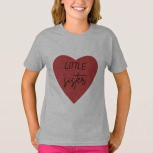 Dames Little Sister Red Heart T-shirt