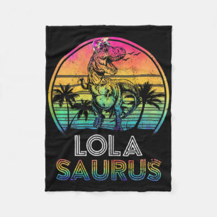 Dames Lolasaurus Dinosaur Lola Saurus Familie Matc Fleece Deken