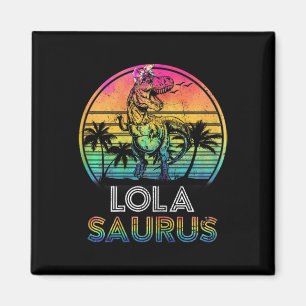 Dames Lolasaurus Dinosaur Lola Saurus Familie Matc Magneet