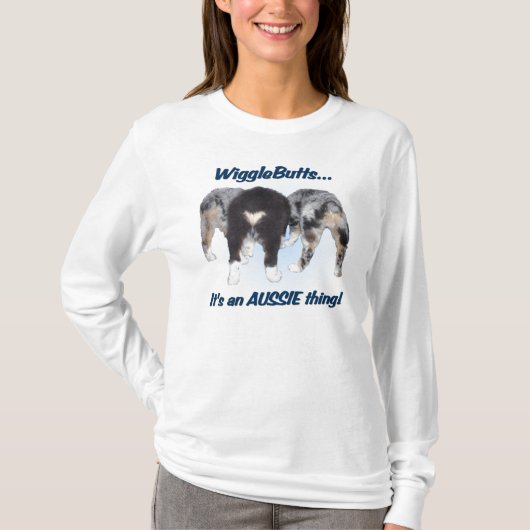Dames Long Sleeve Australian Shepherd Shirt (Voorkant)