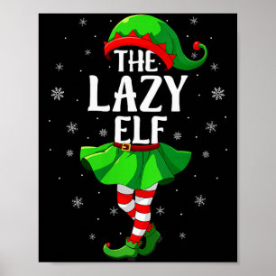 Dames Luie Elf Kerst Meisjes Vrouwen Elf Squad Xm Poster
