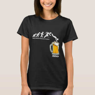 Dames maandag tot vrijdag bier drinken funny werk t-shirt
