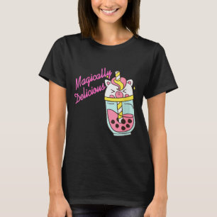 Dames Magisch Lekkere Eenhoring Boba Kawaii Bub T-shirt