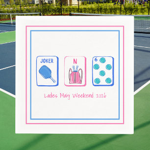 Dames Mahj Weekend Pickleball Mahjong Servet