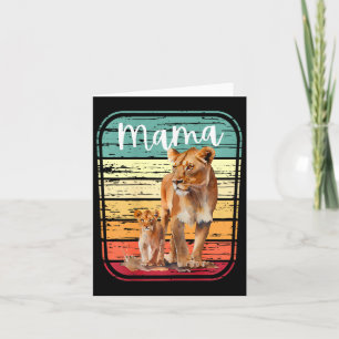 Dames Mama Leeuw Leeuwin Nieuwe Moeder Cute Moeder Kaart