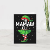Dames Mamaw Elf Kerst Meisjes Vrouwen Elf Squad X Kaart (Voorkant)