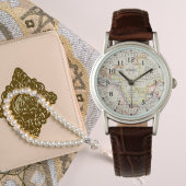 Dames Mecca Map Monogram Horloge – Zilveren Kast