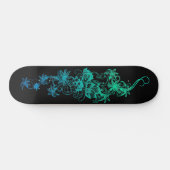 Dames & Meisjes Bloem skateboarddek Blue Skateboard (Horizontaal)