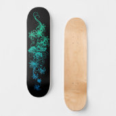 Dames & Meisjes Bloem skateboarddek Blue Skateboard (Voorkant)