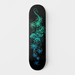 Dames & Meisjes Bloem skateboarddek Blue Skateboard