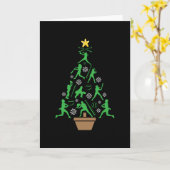 Dames Meisjes Softbal Kerstboom Kaart (Gele Bloem)