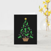 Dames Meisjes Voetbal Kerstboom Kaart (Gele Bloem)