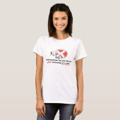 Dames met lange hoes t-shirt (Voorkant volledig)