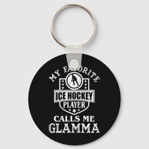 Dames Mijn favoriete hockeyspeler noemt me Glamma Sleutelhanger
