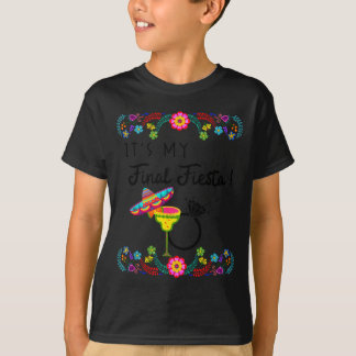 Dames mijn laatste fiesta bruid vrijgezellenfeest  t-shirt