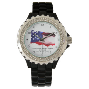 *~* Dame's militaire veteraan Red White Blue VS vl Horloge
