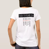 dames miskraamcampagne logo t-shirt (Achterkant)