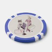  Dames Mode Roze Paarse Poker Chips (Enkel)