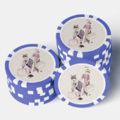  Dames Mode Roze Paarse Poker Chips (Opstapeling)